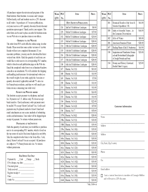 Hunt Institute Order Form
