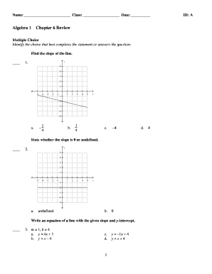 Algebra 1 Chapter 6 Review Test