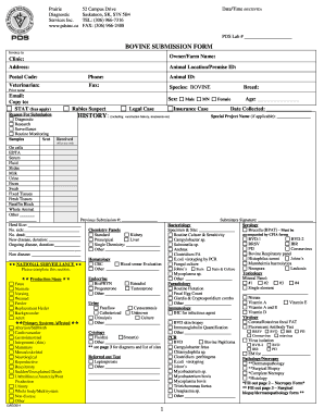 Bovine Submission Form