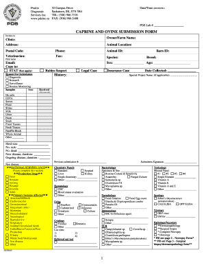 Caprine and Ovine Submission Form