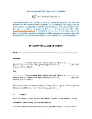 Exclusivity agreement template uk - International sale contract template example form download International sale contract template example form download - internationalcontracts