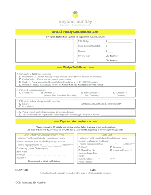 Beyond Sunday Pledge Form