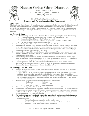 Student and Parent/Guardian iPad Agreement