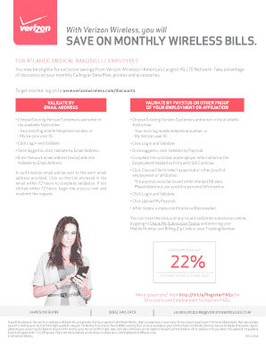 Verizon Wireless Employee Discount Form