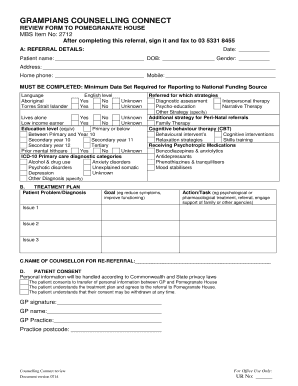 Grampians Counselling Connect Referral Form