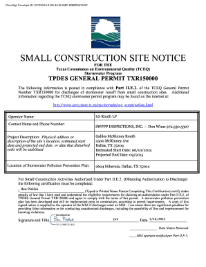 Small Construction Site Notice