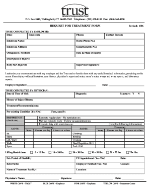 Request for Treatment Form
