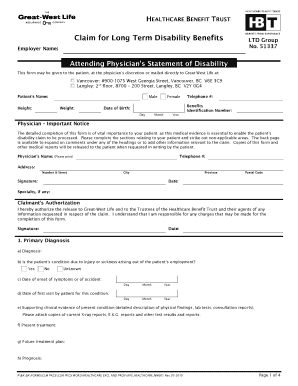 Healthcare Disability Claim Form
