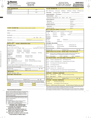 Urine Cytology Requisition Form