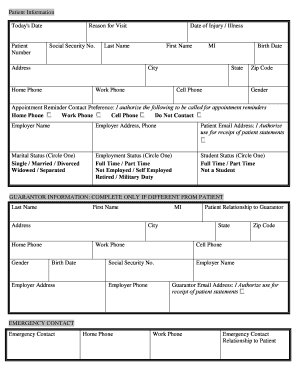 Patient Information Form