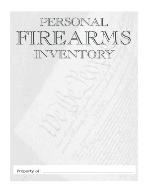 Personal Firearms Inventory Form