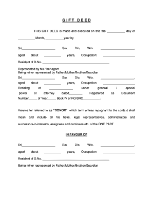 Gift Deed Agreement