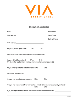 Employment Application Form