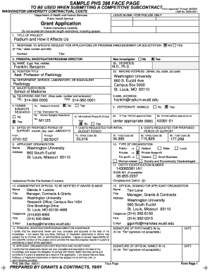 US Federal Grant Application Form