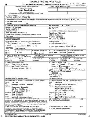 US Federal Grant Application Form