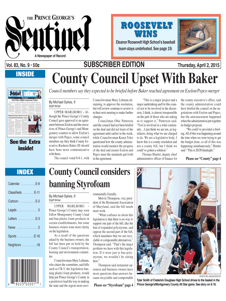 Fillable Online ROOSEVELT WINS Eleanor Roosevelt High Schools baseball