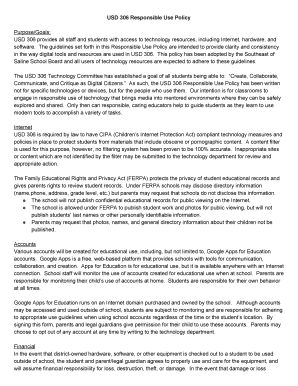 USD 306 Responsible Use Policy