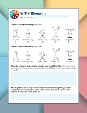 WIT-Y Well-being Blueprint Form