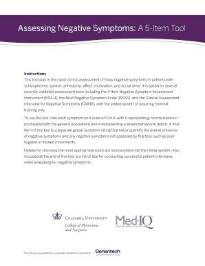 Negative Symptom Assessment Tool