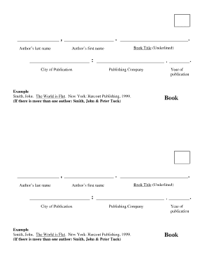 Citation Form Template
