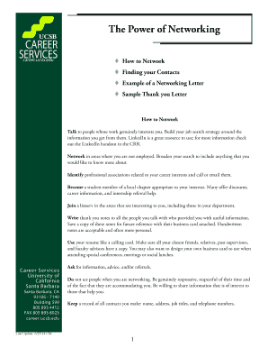 UCSB Career Services Networking Guide