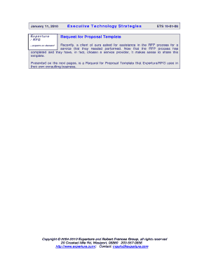 Request for Proposal Template