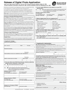 Queensland Digital Photo Release Application