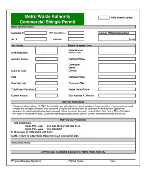 Commercial Shingle Permit