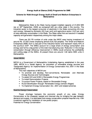 Energy Audit at Glance (EAG) Programme for SME