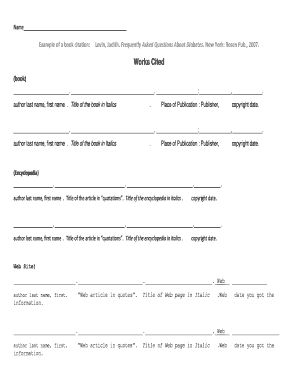 Citation Form Template