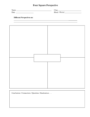 Four Square Perspective Worksheet