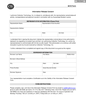 Student Loan Information Release Consent Form