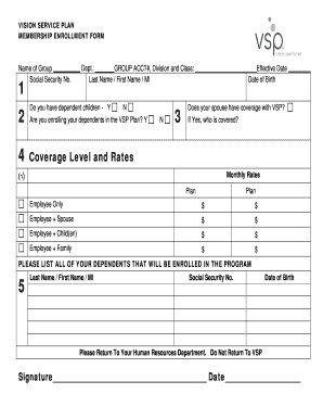 VSP Membership Enrollment Form