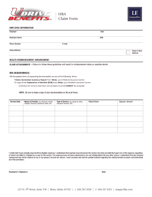 HRA Claim Form