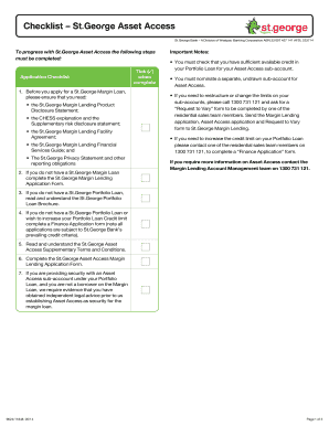 St.George Asset Access Margin Lending Application