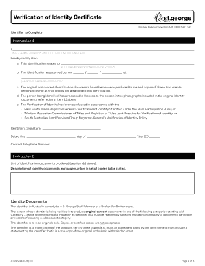 Verification of Identity Certificate