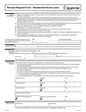 Redraw Request Form – Residential Home Loans