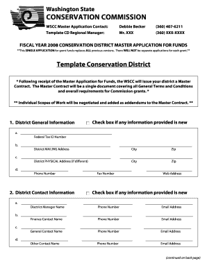 Receipt sample - Washington State CONSERVATION COMMISSION