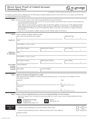 Proof of Linked Account Ownership Form