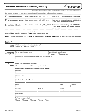Request to Amend an Existing Security