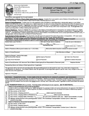 Student Attendance Agreement