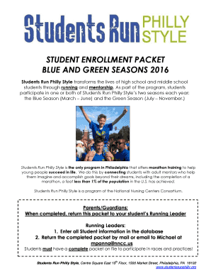 Student Enrollment Packet