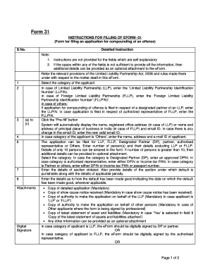 Form 31 for Compounding of Offence