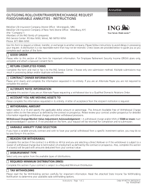 Annuity Rollover/Transfer/Exchange Request Form