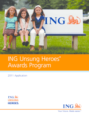 ING Unsung Heroes Awards Program 2011 Application