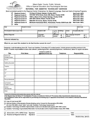 Miami-Dade Assistive Technology Services Referral