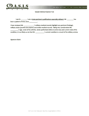 Medical Opinion for Veterans