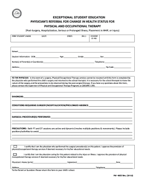 Physician Referral for Student Therapy