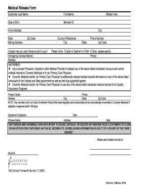 Medical Release Form