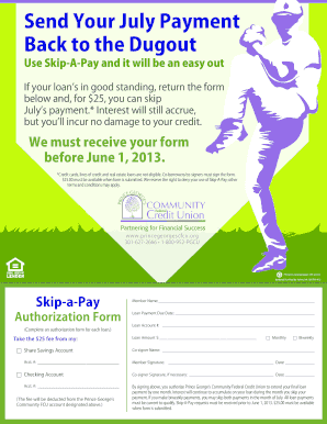 Skip-A-Pay Authorization Form
